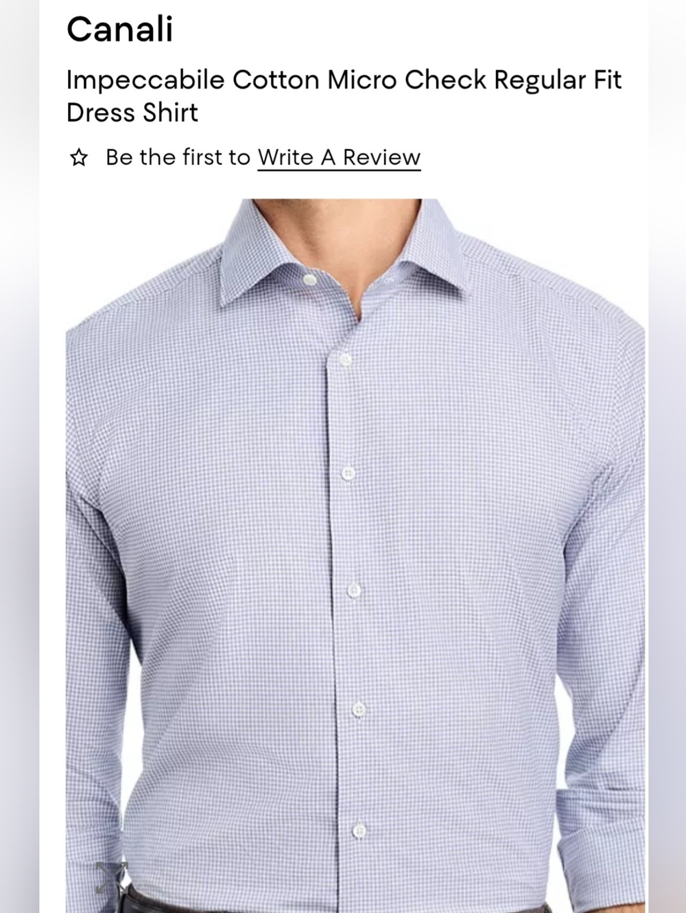 Canali Impeccabile Micro Check Weave Long Sleeve Dress Shirt Size 17" Neck
